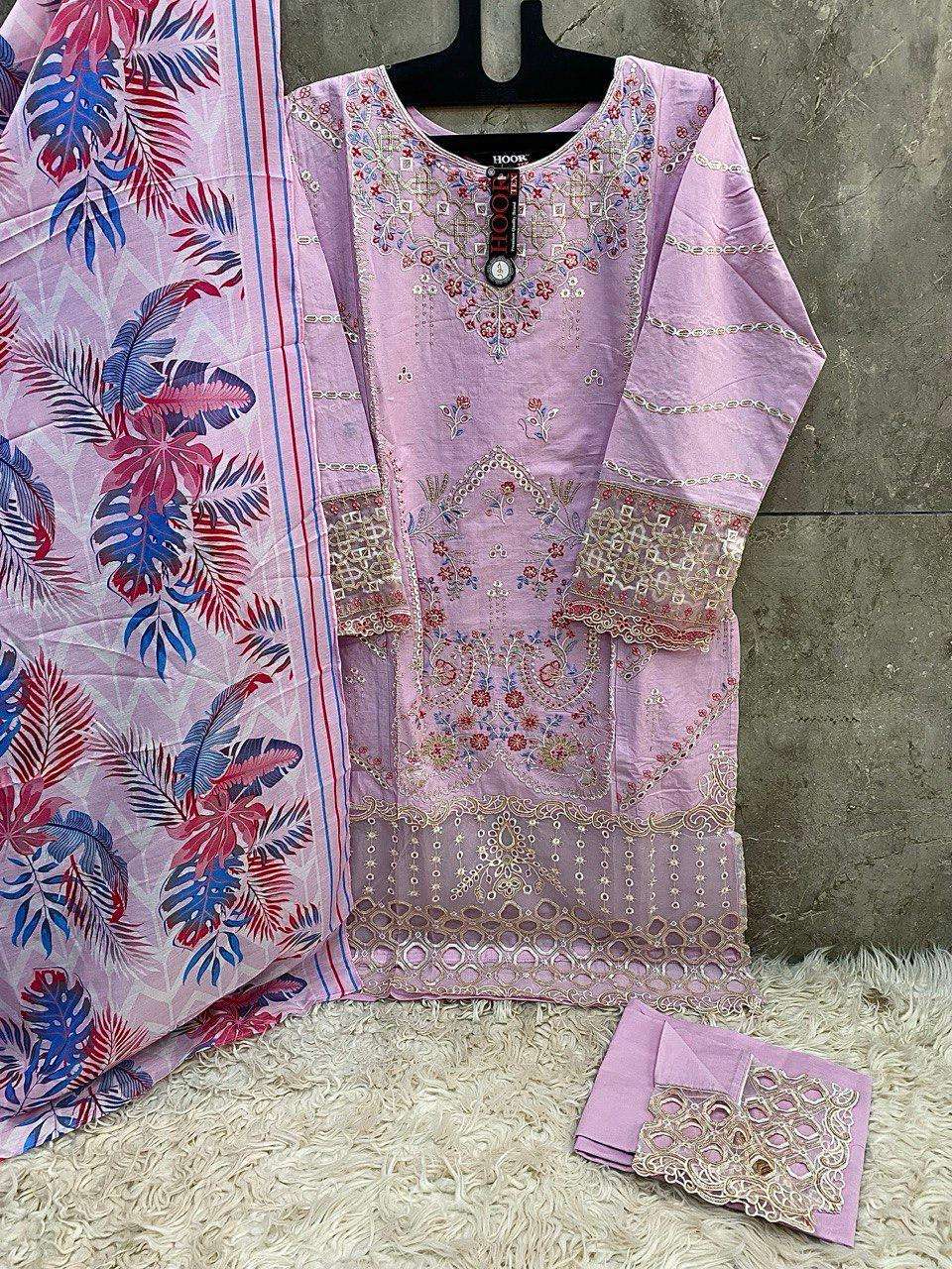 HF-159 COLOURS BY HOOR TEX IMPORTED COTTON WORK READYMADE DRESSES