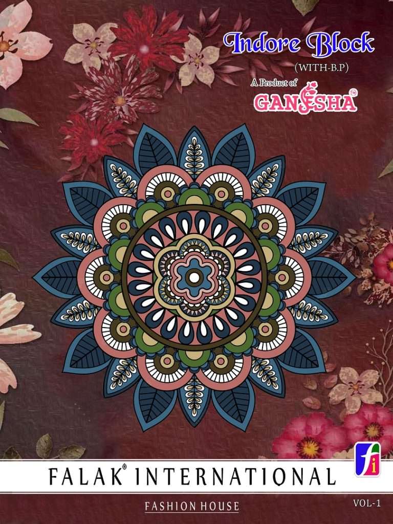 INDORE BLOCK BY GANESHA 1008 TO 1017 SERIES PURE COTTON PRINT SAREES