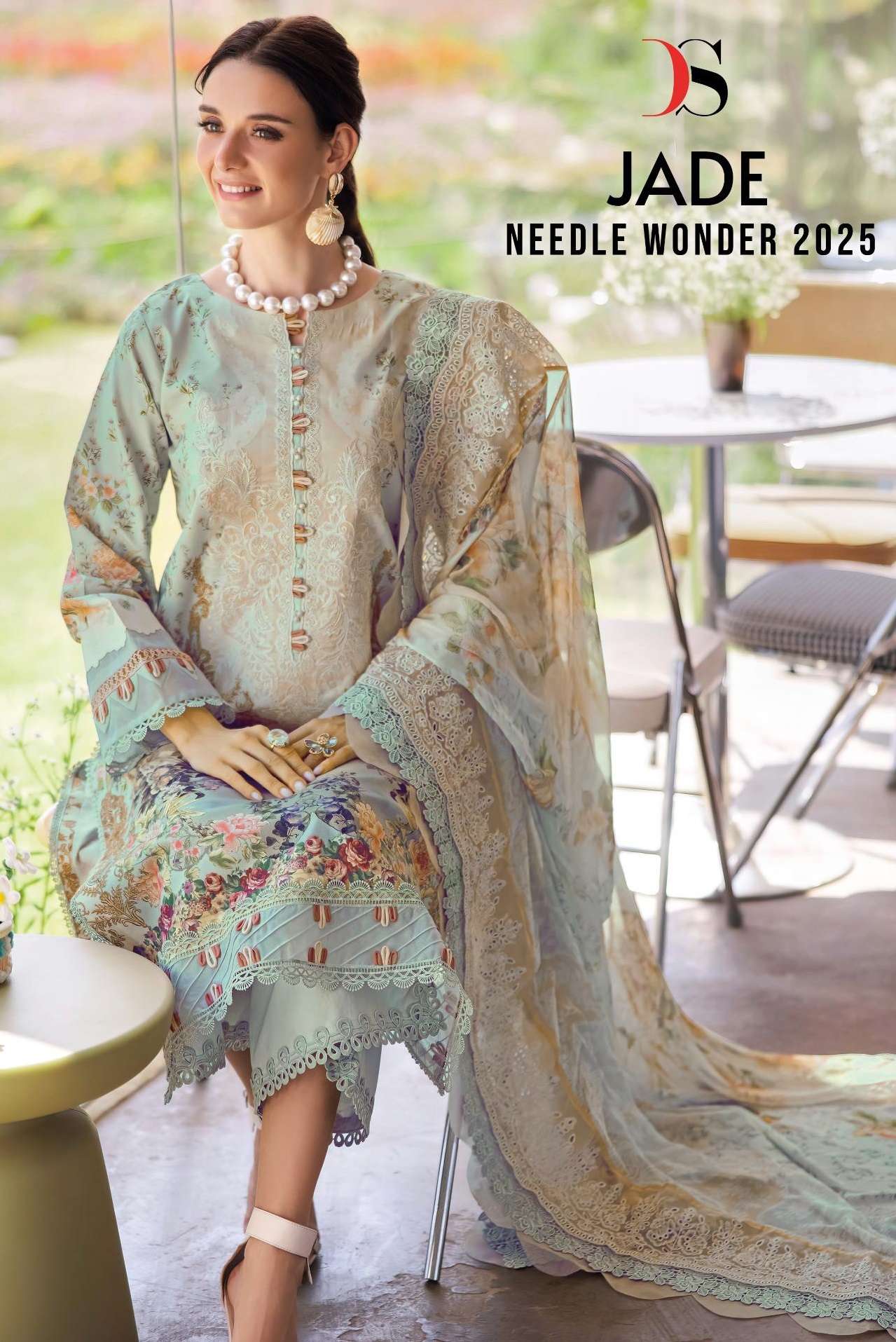 JADE NEEDLE WONDER-2025 BY DEEPSY SUITS COTTON EMBROIDERED PAKISTANI DRESSES