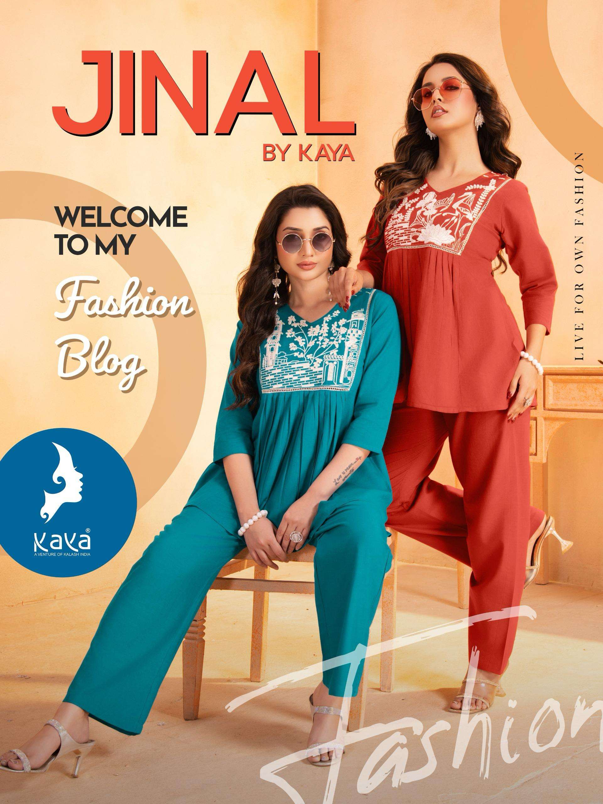 JINAL BY KAYA 01 TO 04 SERIES COTTON FLEX WORK CO-ORD SET