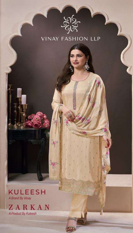 KULEESH ZARKAN BY VINAY FASHION 73681 TO 73685 SERIES SILK WORK DRESSES