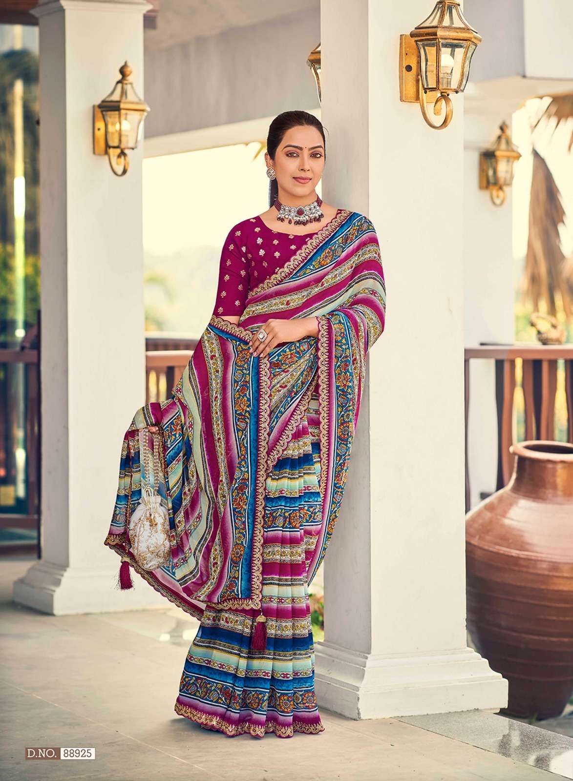 LADLEE BY VIPUL 88920 TO 88925 SERIES WEIGHTLESS PRINT WORK SAREES