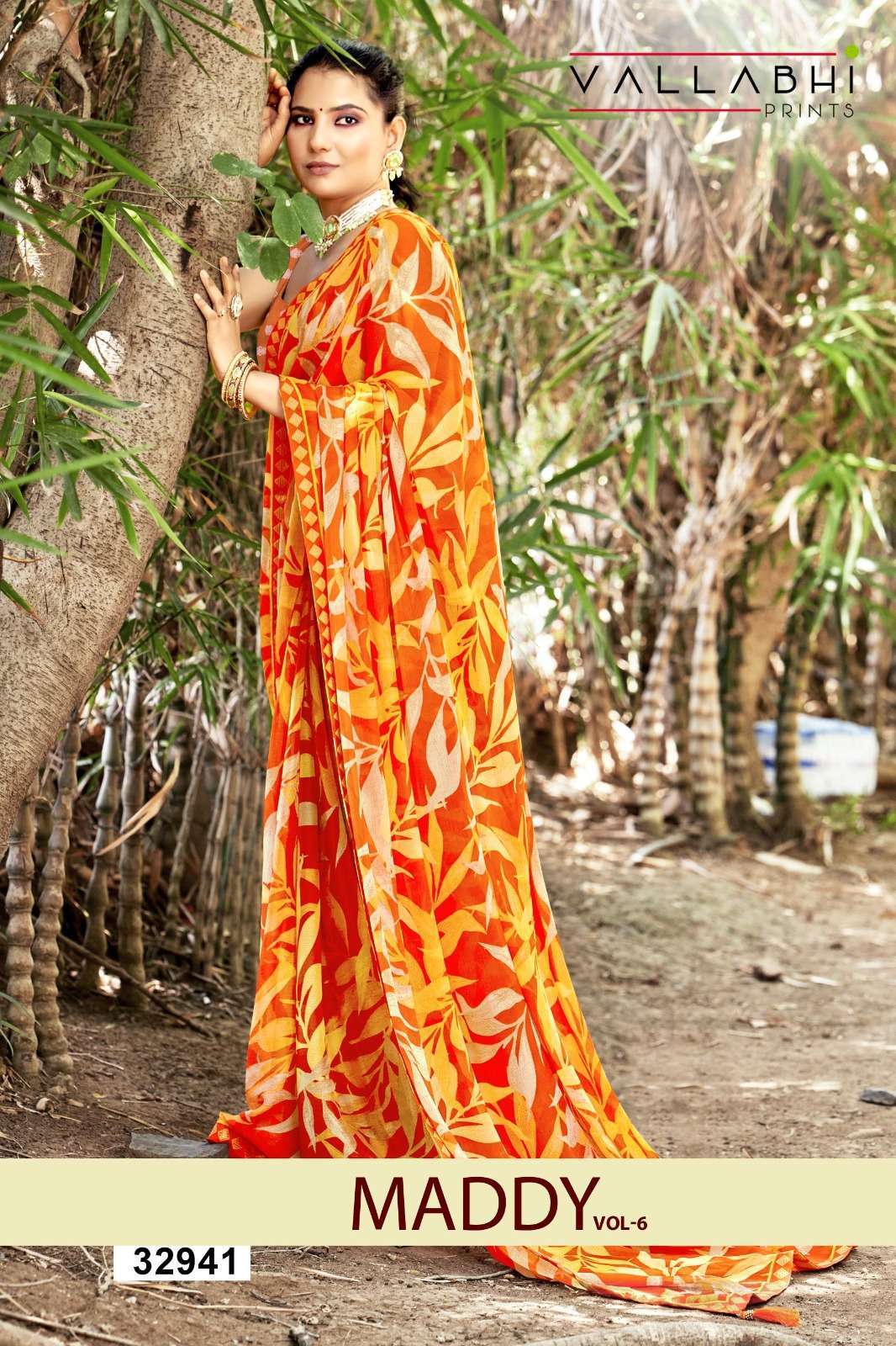 MADDY VOL-6 BY VALLABHI PRINTS 32941 TO 32946 SERIES GEORGETTE PRINT SAREES