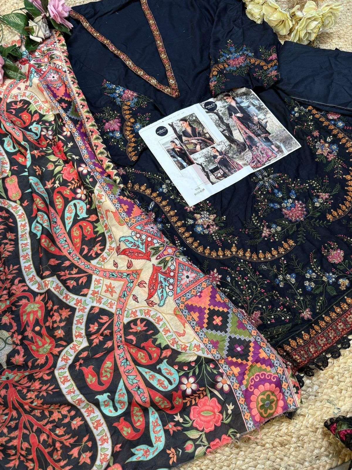 MARIA B 1589 BY MEHBOOB TEX VISCOSE RAYON WORK PAKISTANI DRESS