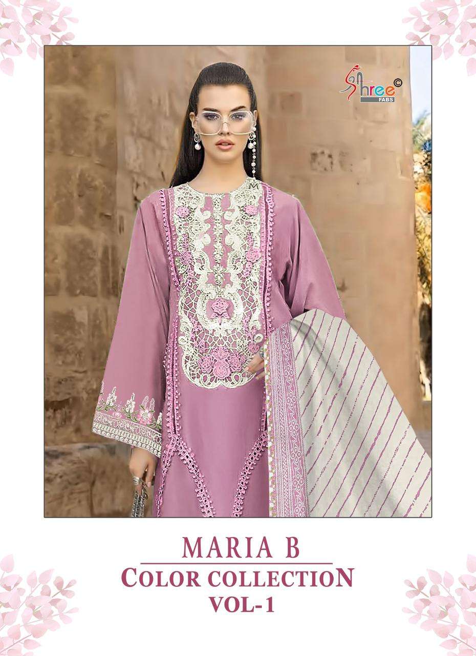 MARIA B COLOR COLLECTION 3892 SERIES BY SHREE FABS COTTON PAKISTANI DRESSES