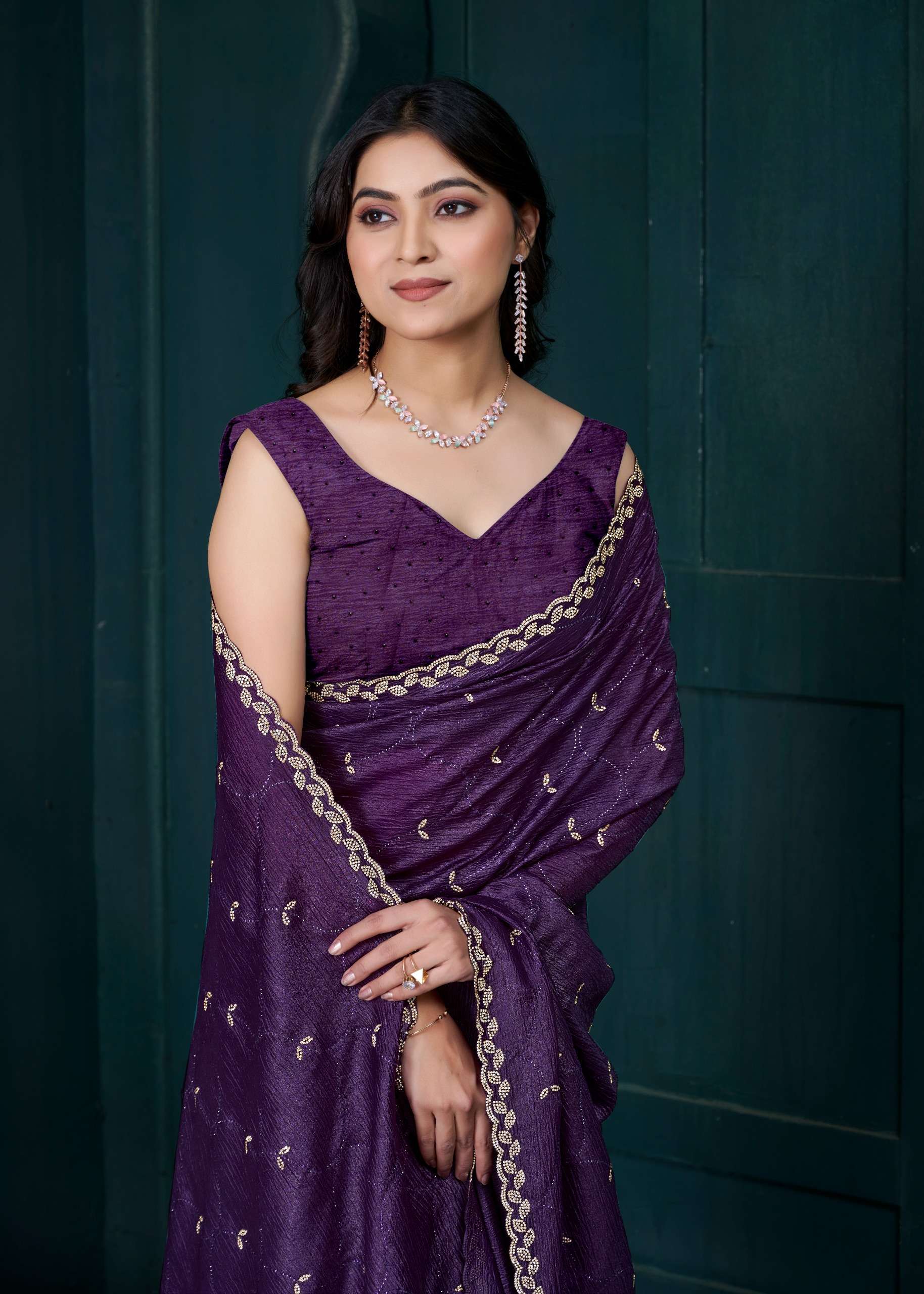 MEHAK 988-A TO 988-D SERIES BY MEHAK SAREES CRAPE SILK WORK SAREES