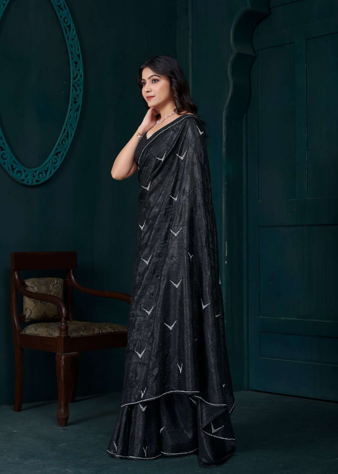 MEHAK 997-A TO 997-F SERIES BY MEHAK SAREES CREPE SILK WORK SAREES