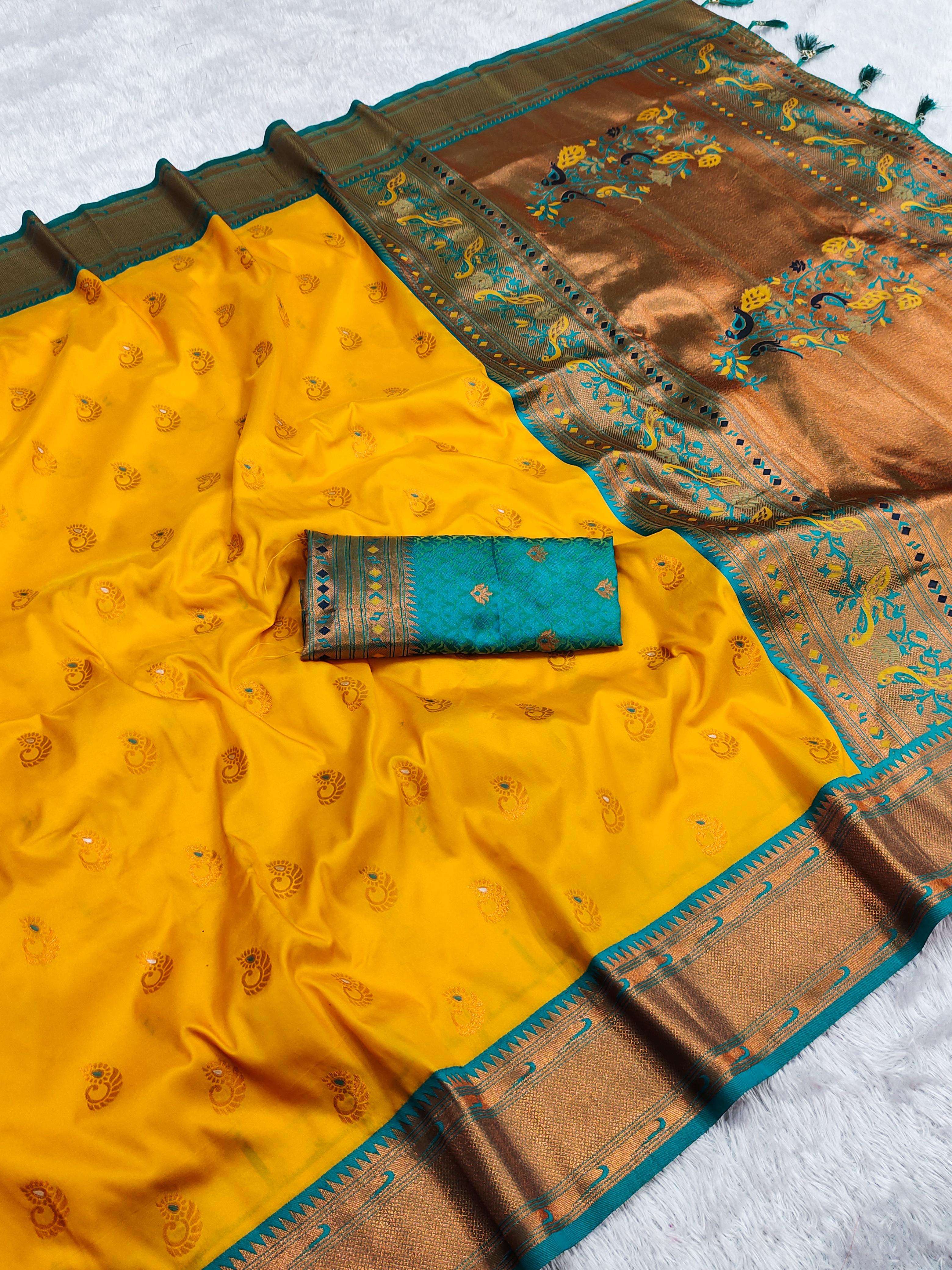 NATH PAITHANI VOL-2 BY AQSAWHOLESALE SOFT PAITHANI SILK SAREES