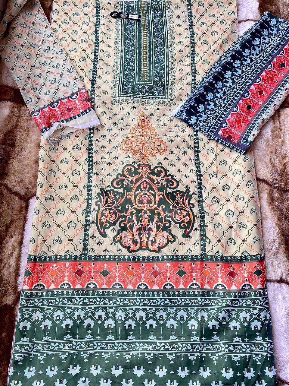 OR-42 COLOURS BY HOOR TEX ORGANZA PRINT PAKISTANI DRESSES