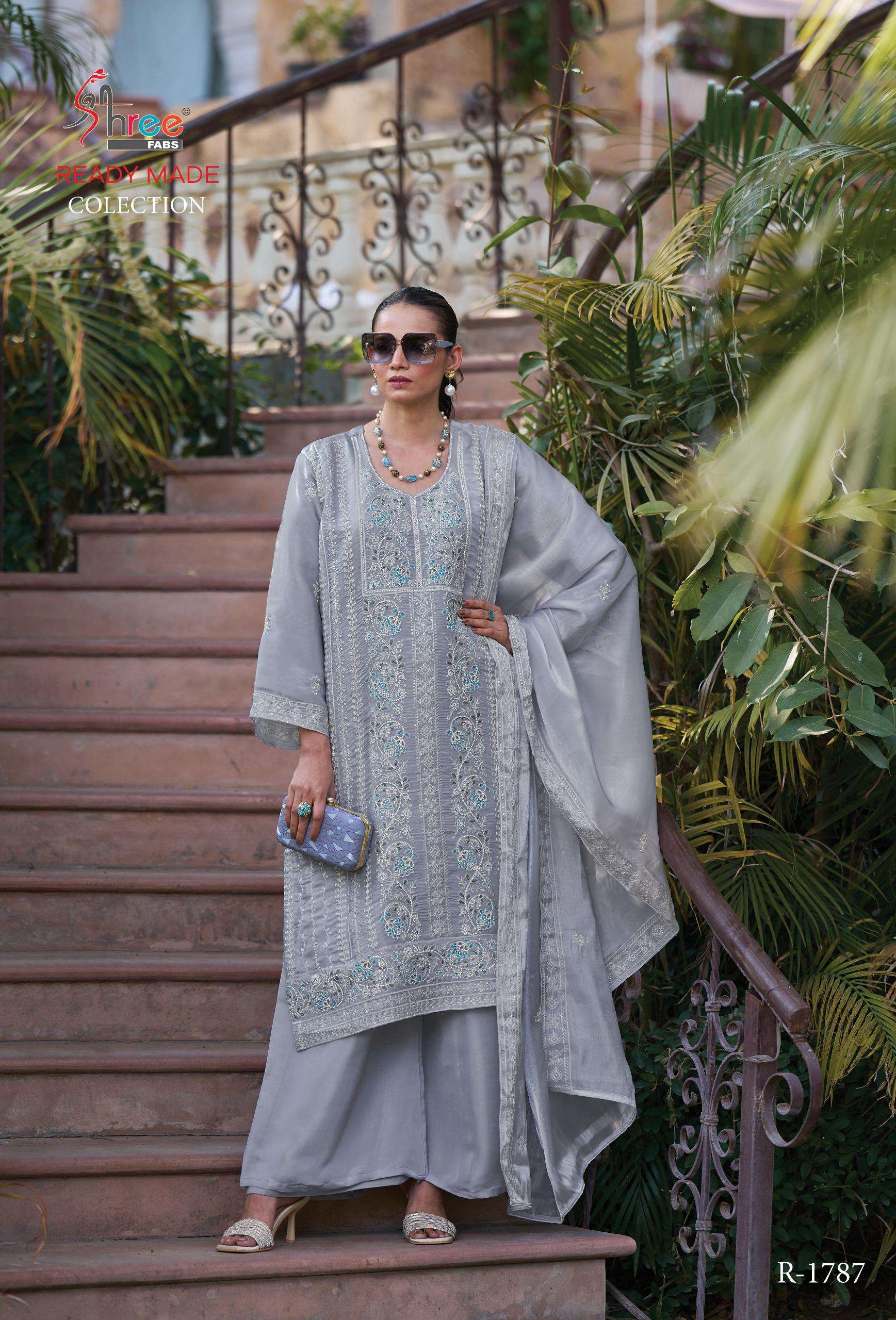R-1787-A TO 1787-D SERIES BY SHREE FABS ZIMMI CHOO WORK READYMADE DRESSES
