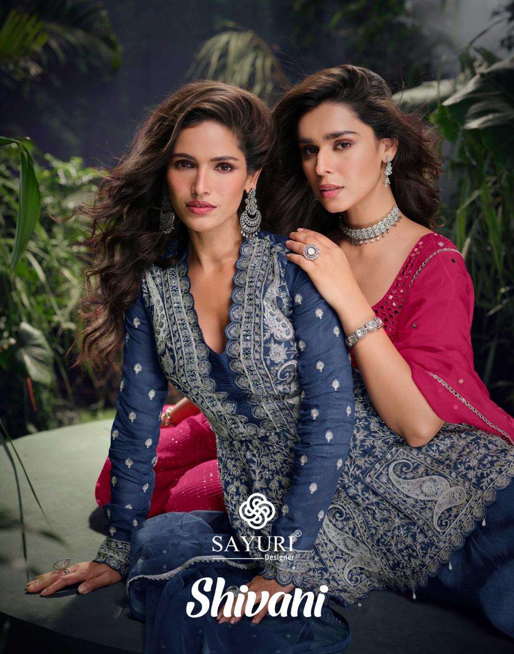 SHIVANI BY SAYURI 5699 TO 5710 SERIES CHINON SILK HEAVY WORK READYMADE DRESSES