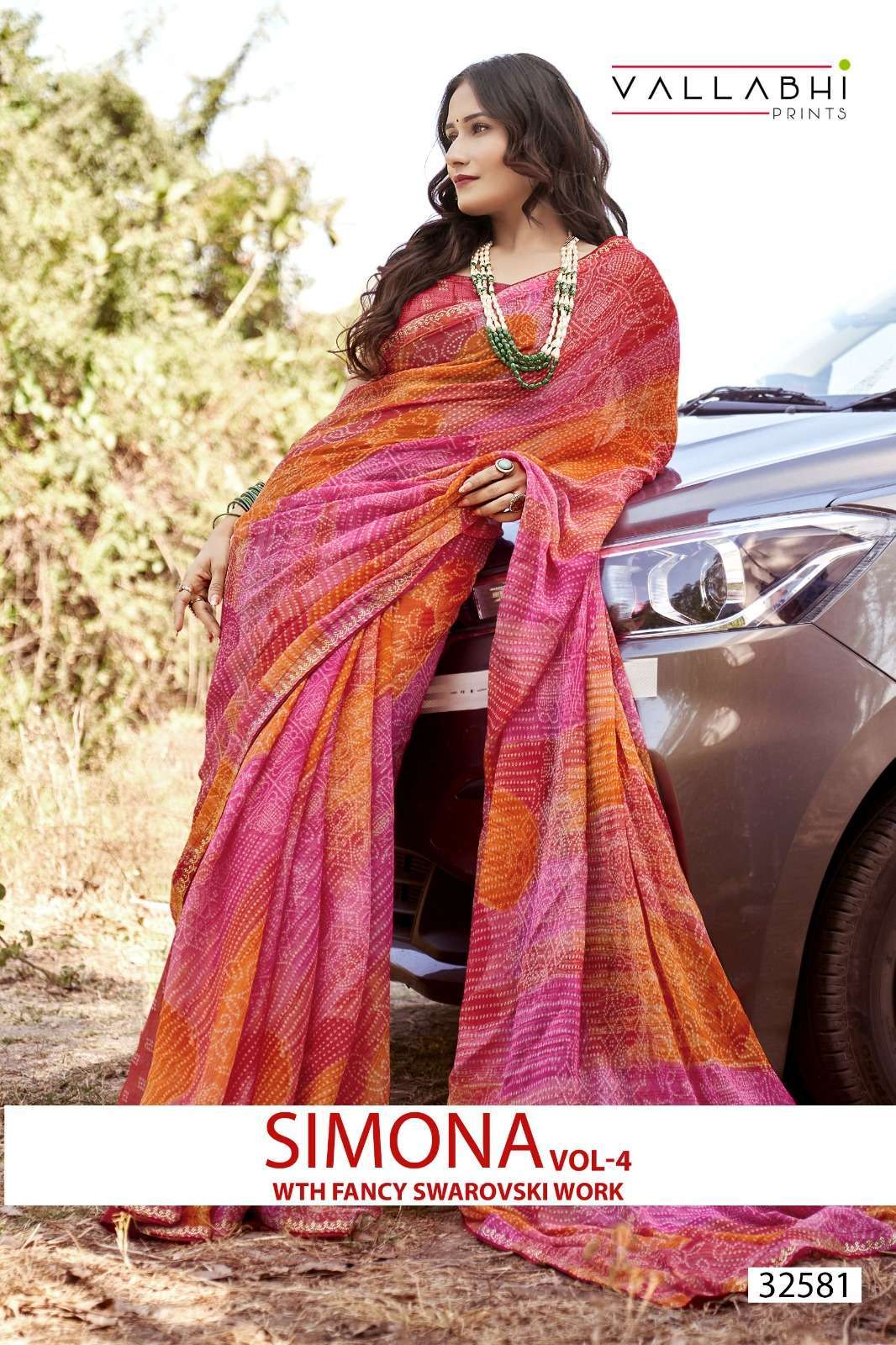 SIMONA VOL-4 BY VALLABHI PRINTS 32581 TO 32586 SERIES CHIFFON PRINT SAREES