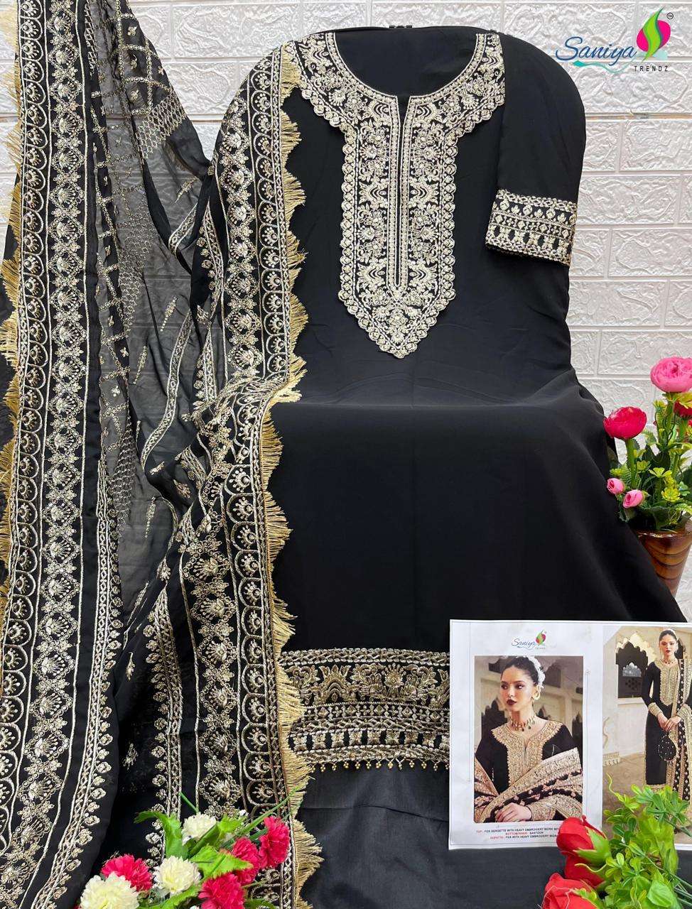 ST-7112 COLOURS BY SANIYA TRENDZ GEORGETTE EMBROIDERY WORK PAKISTANI DRESSES