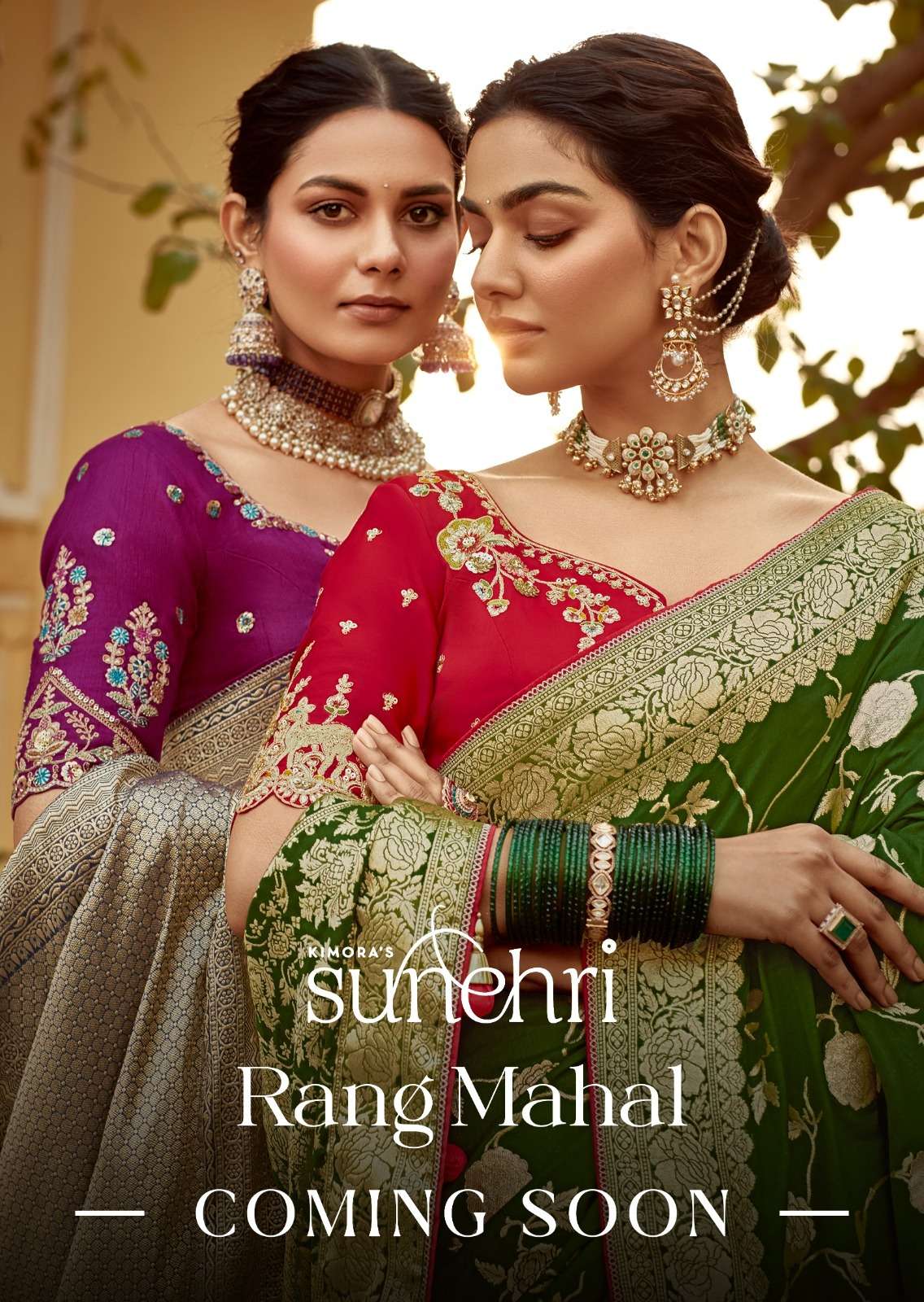 SUNEHRI RANG MAHAL BY KIMORA 1501 TO 1511 SERIES DOLA SILK WORK SAREES