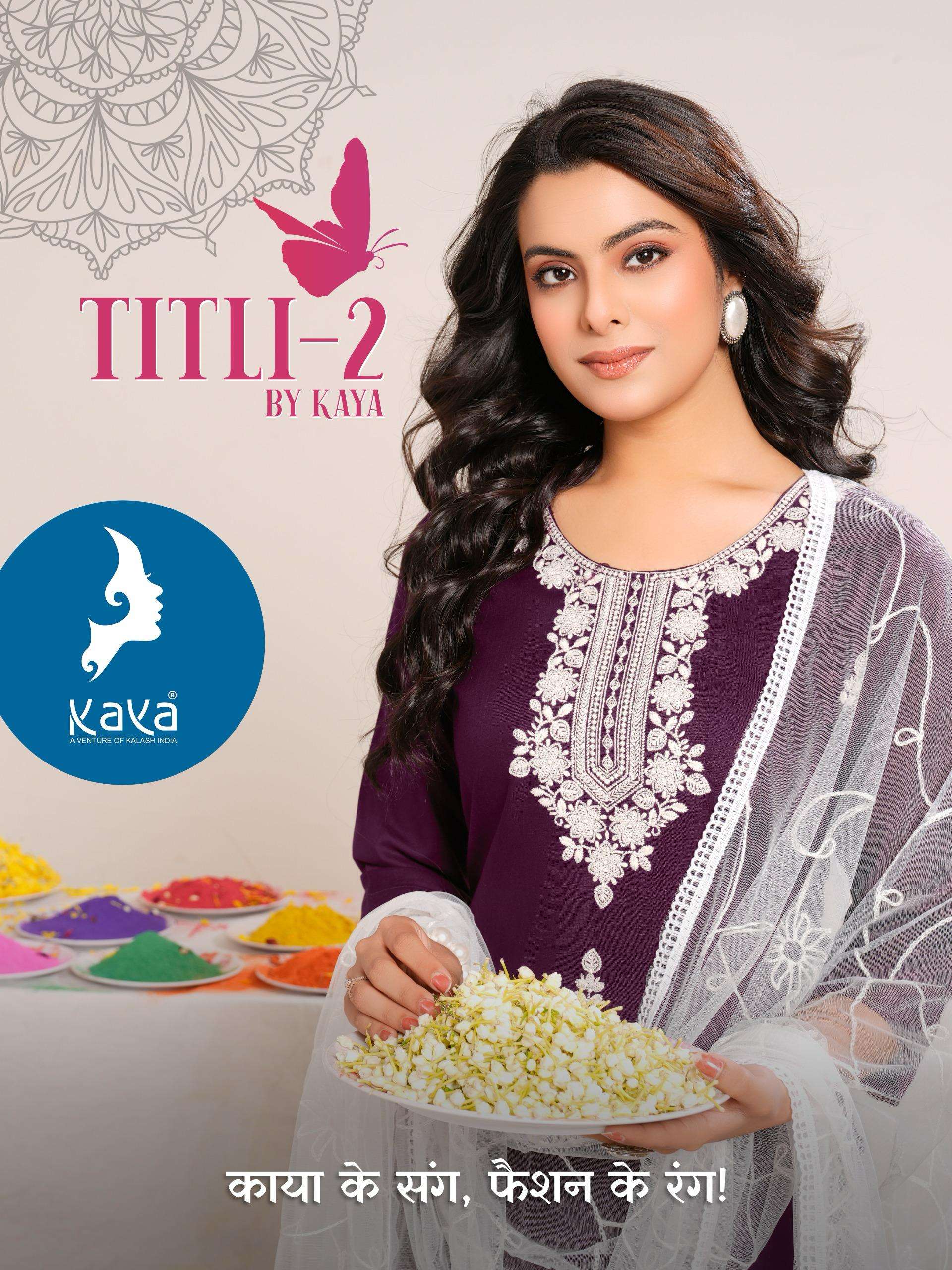 TITLI VOL-2 BY KAYA 01 TO 06 SERIES RAYON SLUB WORK READYMADE DRESSES