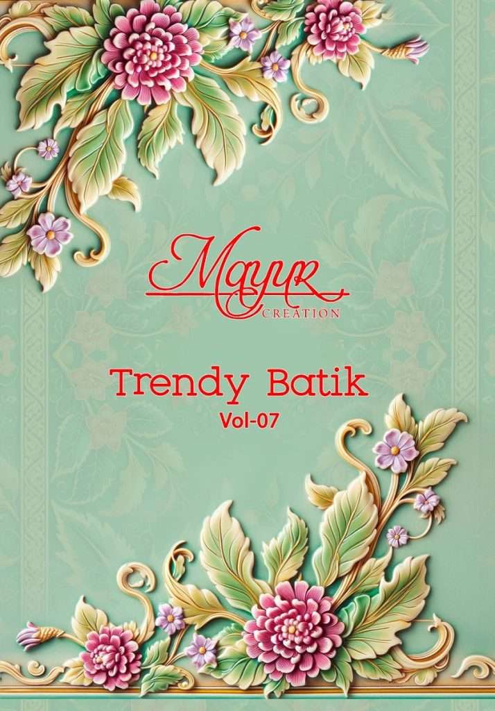 TRENDY BATIK VOL-7 BY MAYUR CREATION 7001 TO 7010 SERIES COTTON PRINT DRESSES