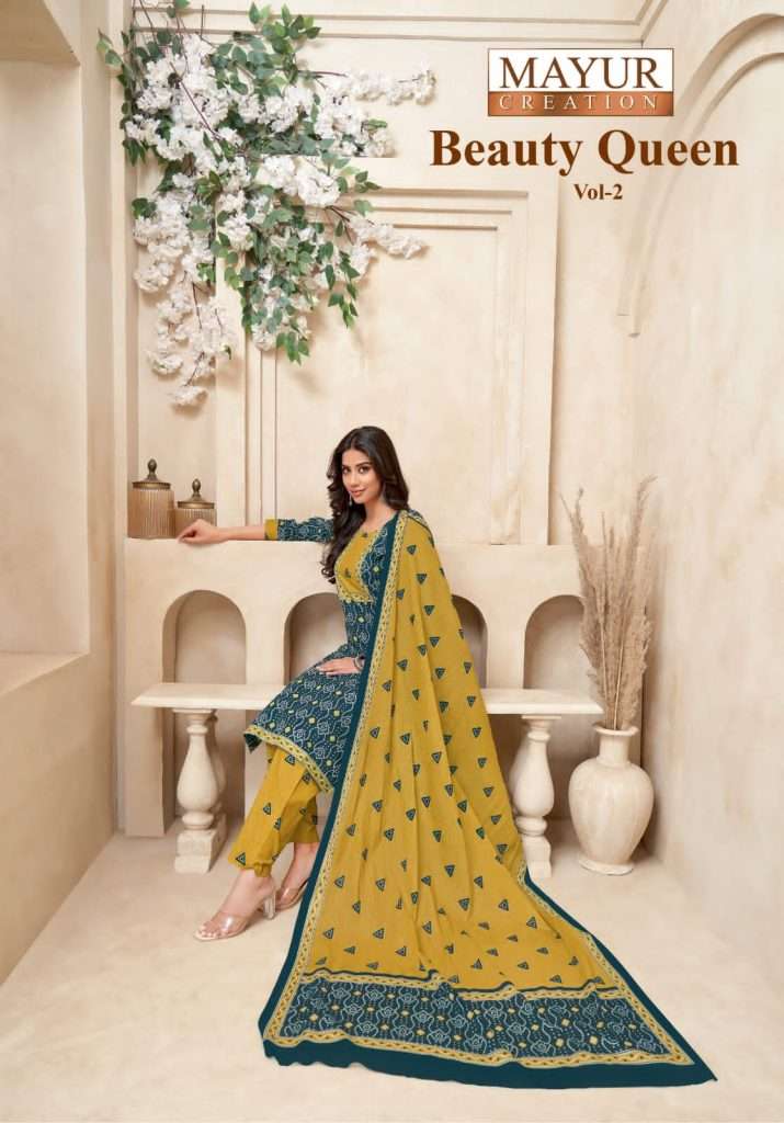BEAUTY QUEEN VOL-2 BY MAYUR CREATION COTTON BANDHANI PRINT READYMADE DRESSES