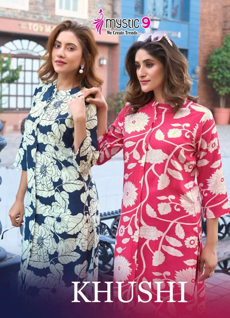 KHUSHI BY MYSTIC9 HEAVY VISCOSE PRINT WORK CO-ORD SET