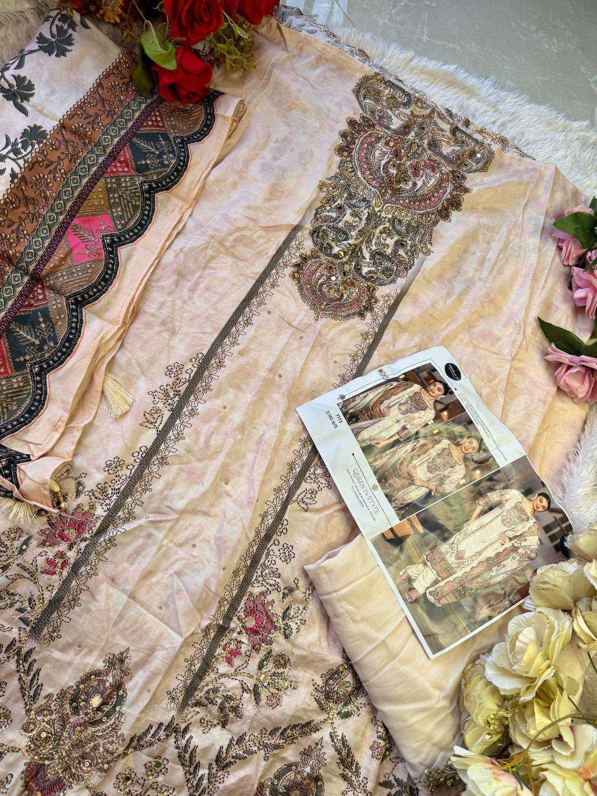 MT-1615 BY MEHBOOB TEX COTTON PRINT EMBROIDERED PAKISTANI DRESS