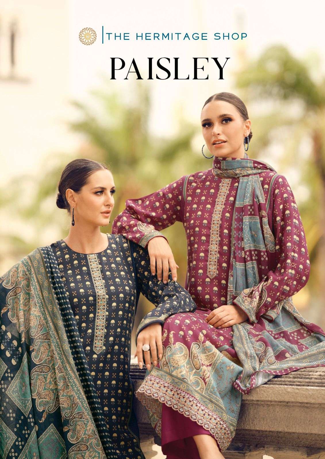 PAISLEY BY THE HERMITAGE SHOP VISCOSE LAWN PRINT WORK DRESSES