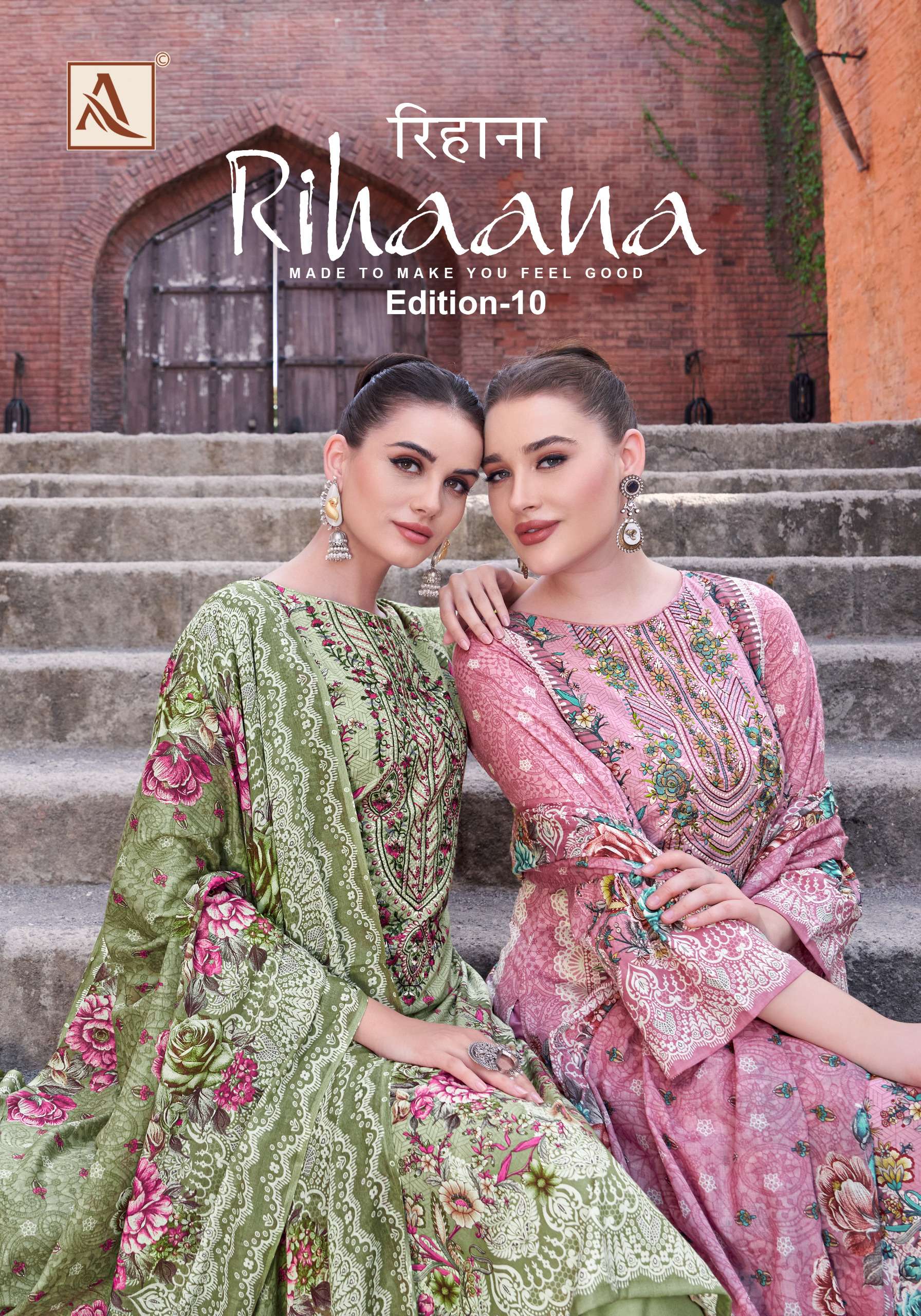 RIHAANA VOL-10 BY ALOK SUIT 1995-810-01 TO 1995-810-08 SERIES COTTON WORK DRESSES