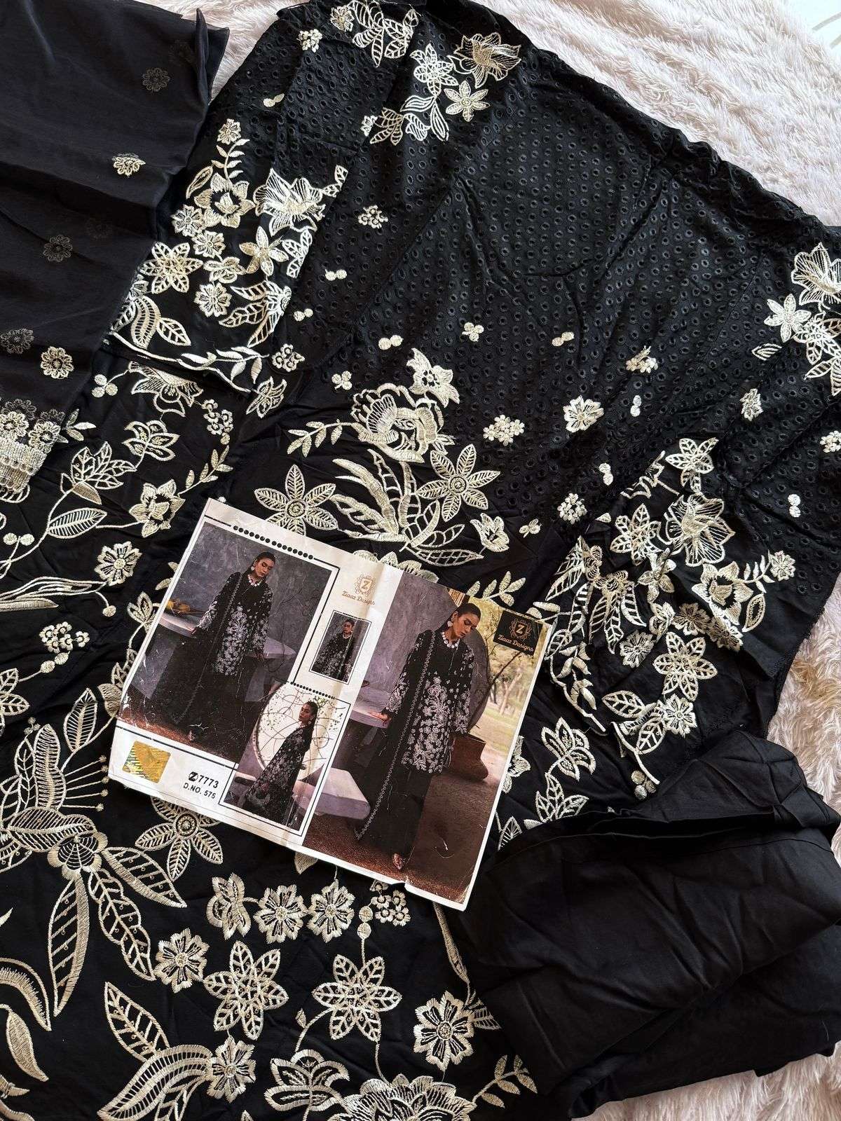 Z-575 BY ZIAAZ DESIGNS RAYON EMBROIDERED PAKISTANI DRESS