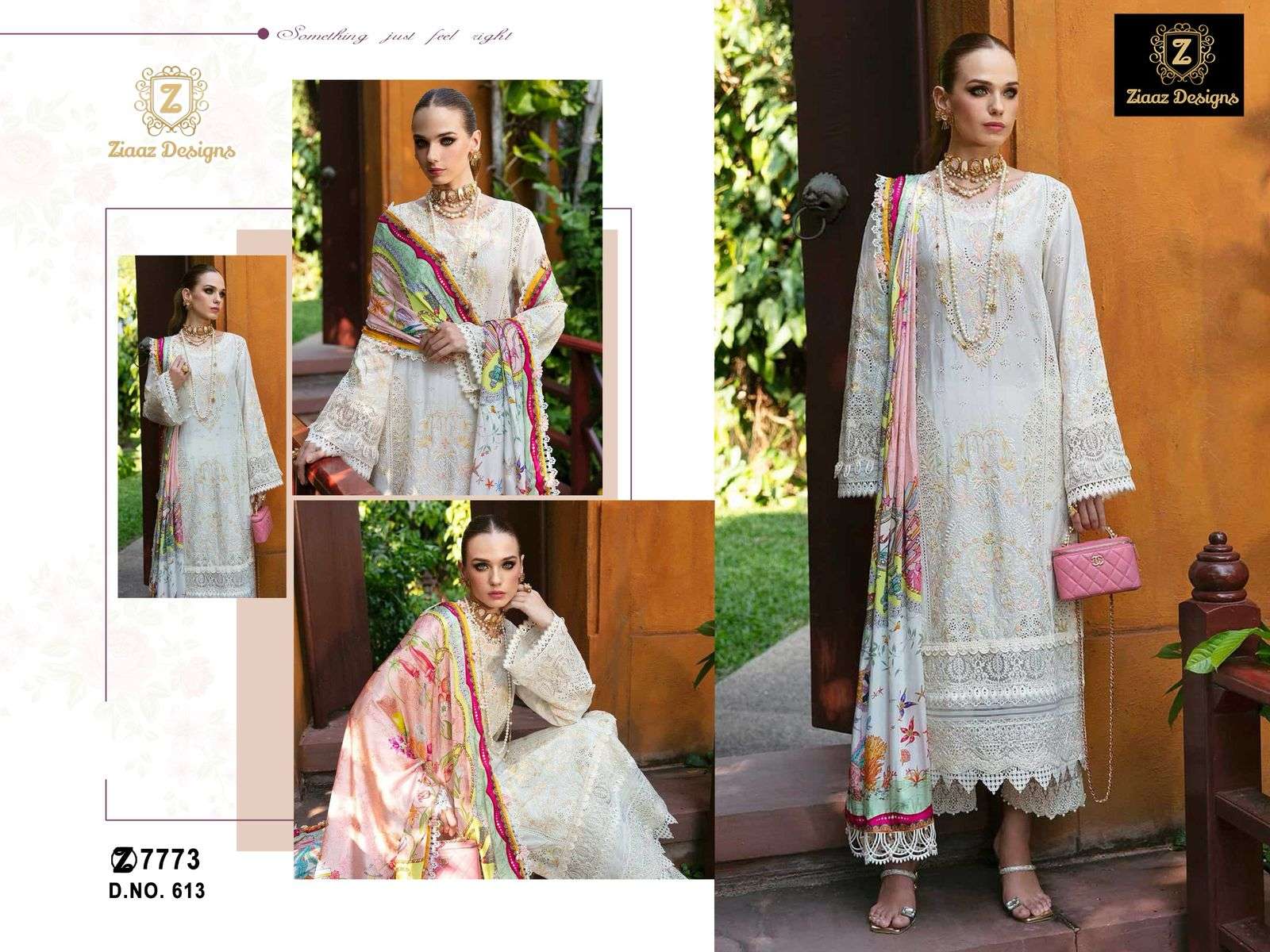 Z-613 BY ZIAAZ DESIGNS RAYON PRINT EMBROIDERY WORK PAKISTANI DRESS