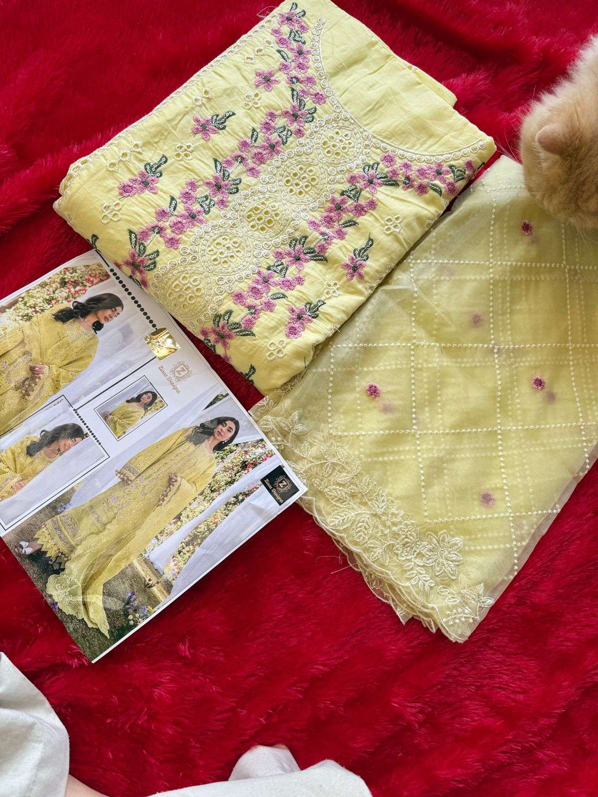 Z-903 BY ZIAAZ DESIGNS COTTON EMBROIDERY WORK PAKISTANI DRESS