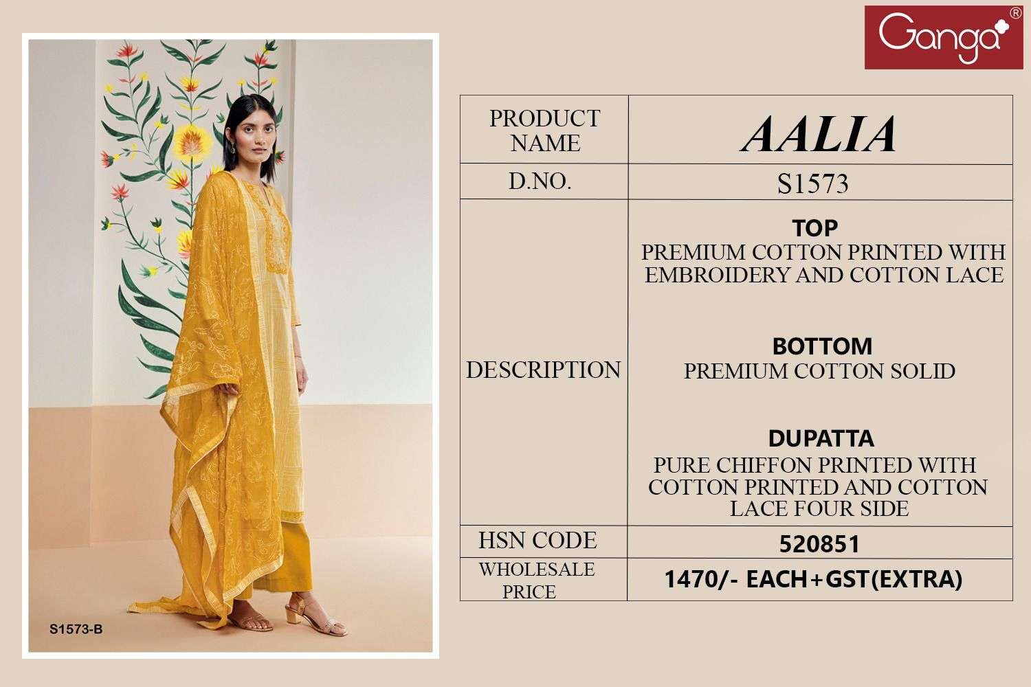 Ganga Aswara 2151 Silk Dress Material Best Suits In Wholesale Online