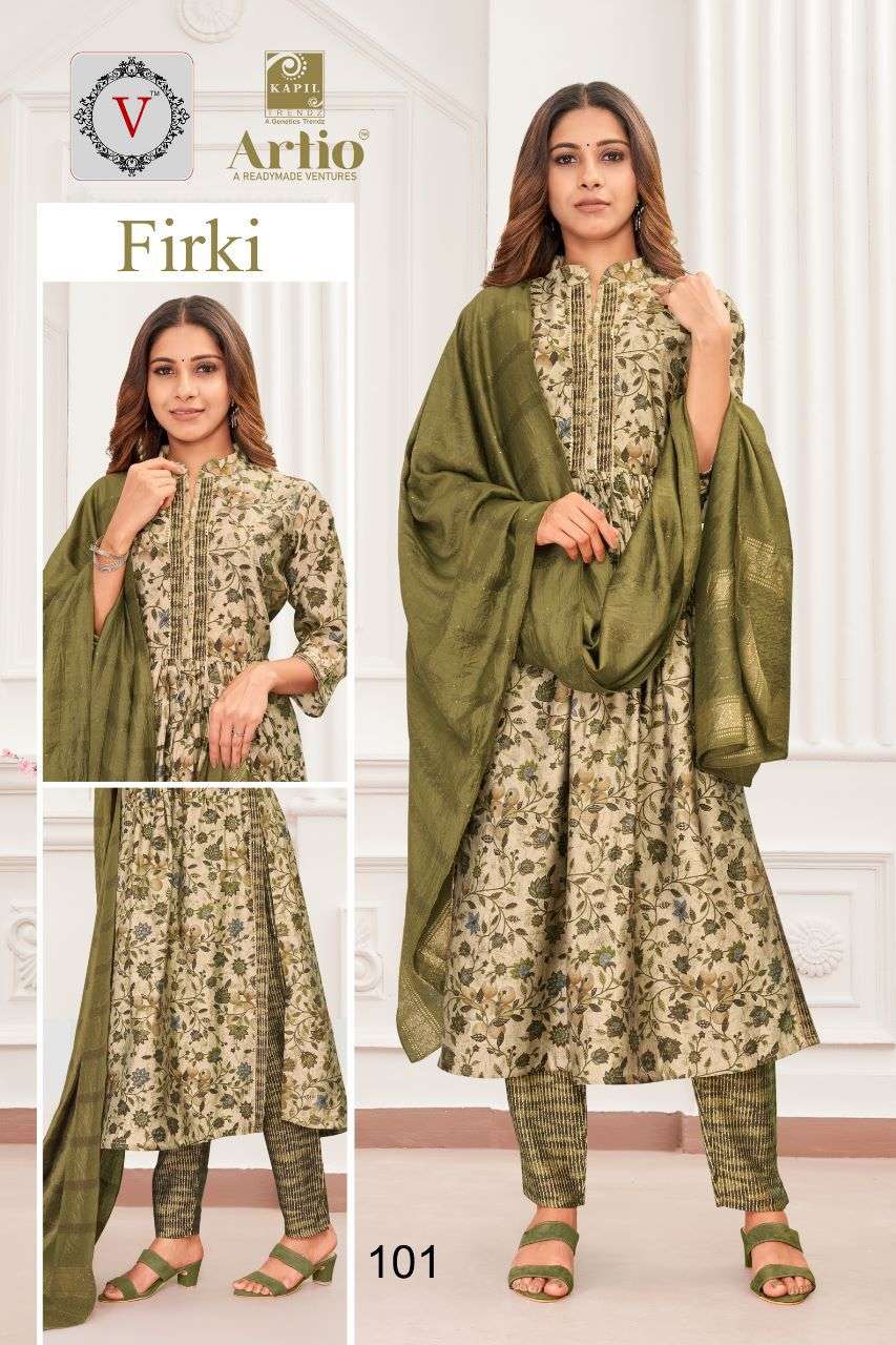 ARTIO FIRKI BY KAPIL TRENDZ 101 TO 111 SERIES MODAL PRINT STITCHED