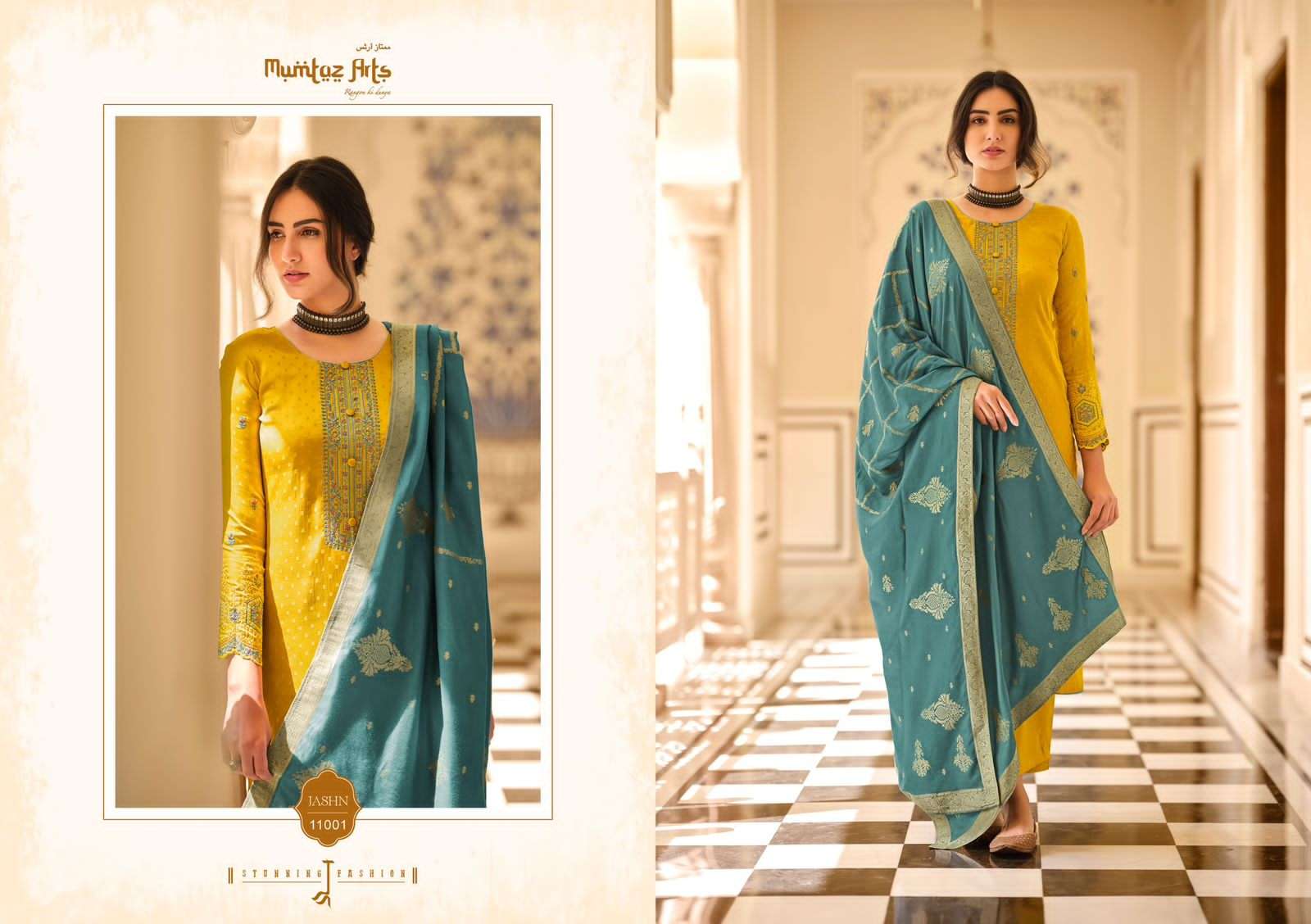 JASHN BY MUMTAZ ARTS 11001 TO 11006 SERIES PREMIUM SOFT SILK WITH EMBROIDERY DRESSES