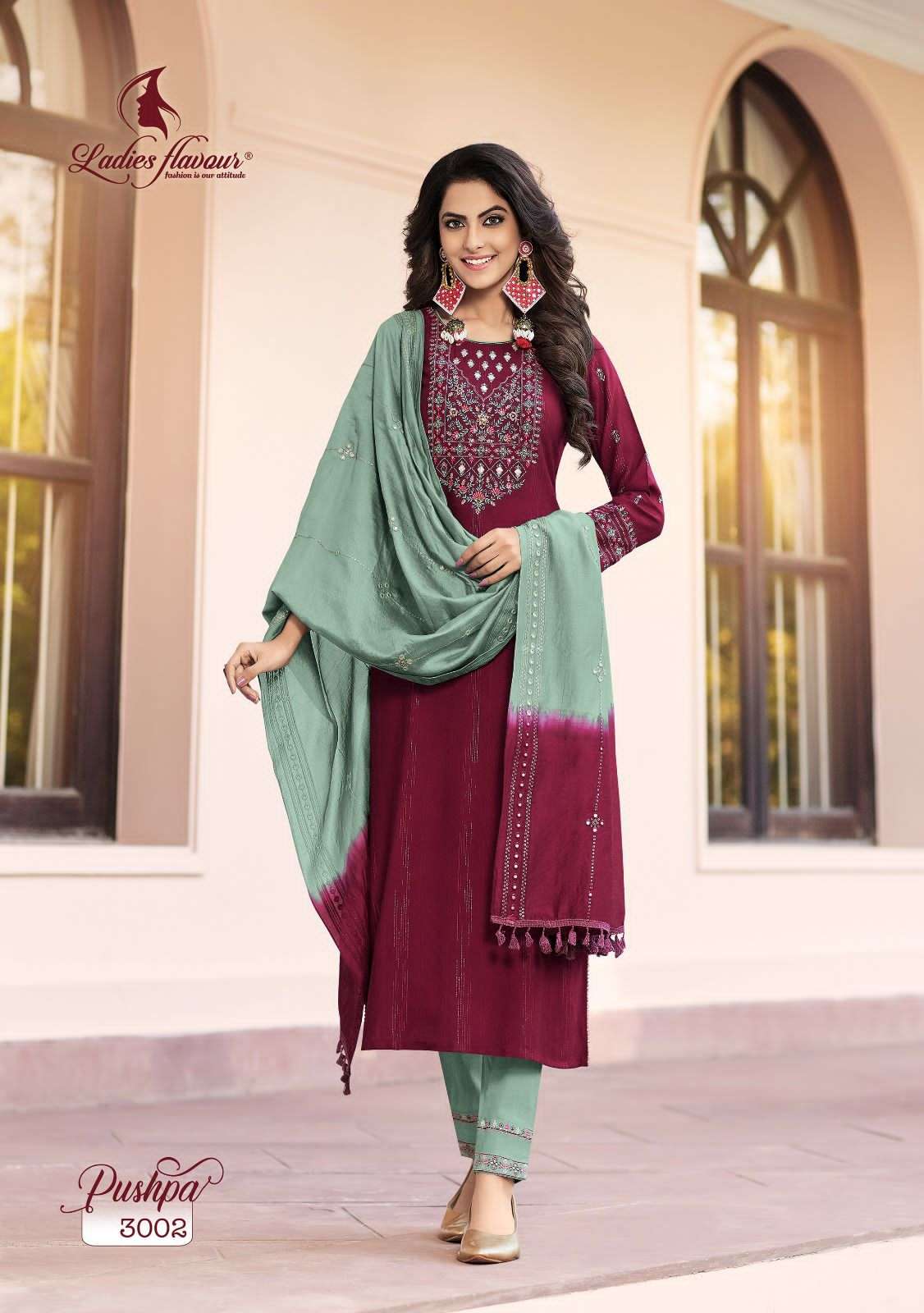 PUSHPA VOL 3 BY LADIES FLAVOUR 3001 TO 3006 SERIES RAYON